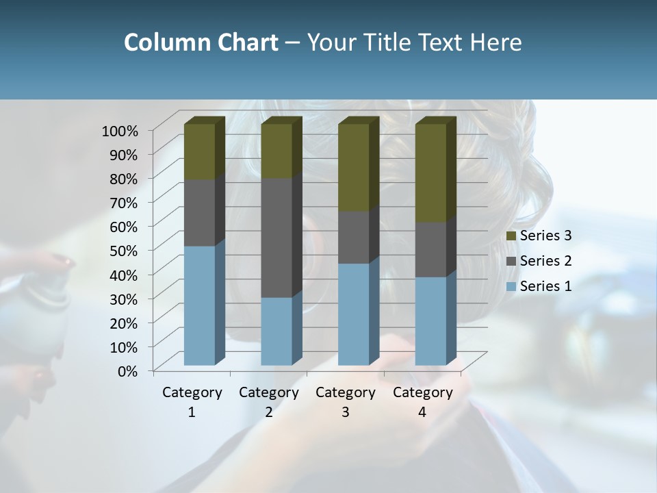 A Woman Getting Her Hair Styled By A Professional Hair Stylist PowerPoint Template