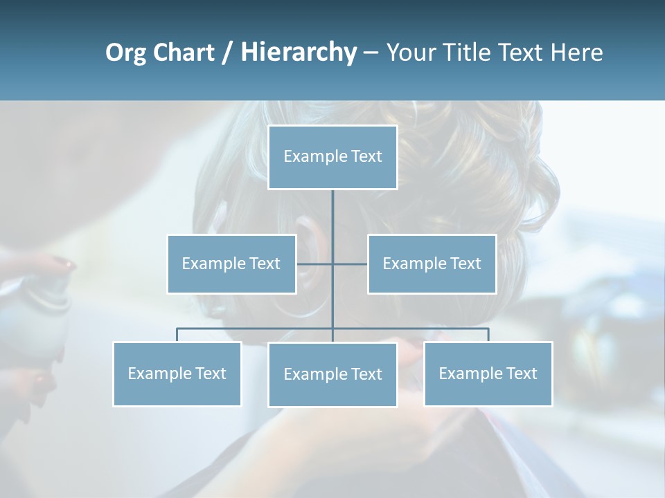 A Woman Getting Her Hair Styled By A Professional Hair Stylist PowerPoint Template