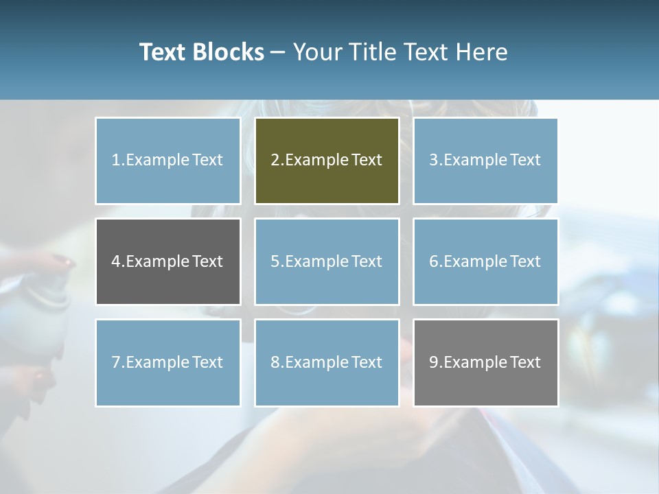 A Woman Getting Her Hair Styled By A Professional Hair Stylist PowerPoint Template