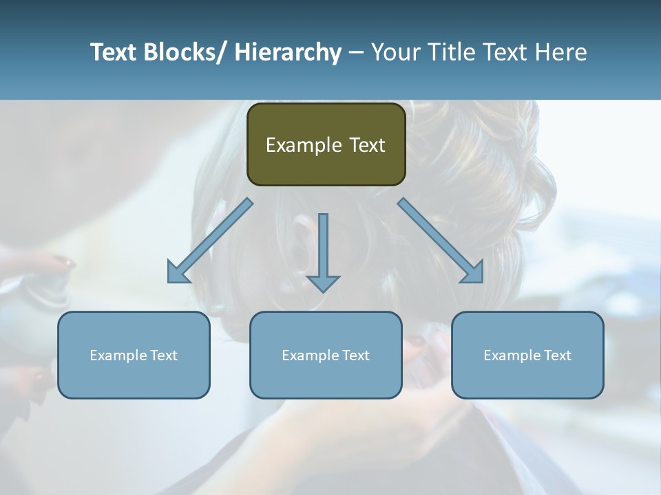 A Woman Getting Her Hair Styled By A Professional Hair Stylist PowerPoint Template