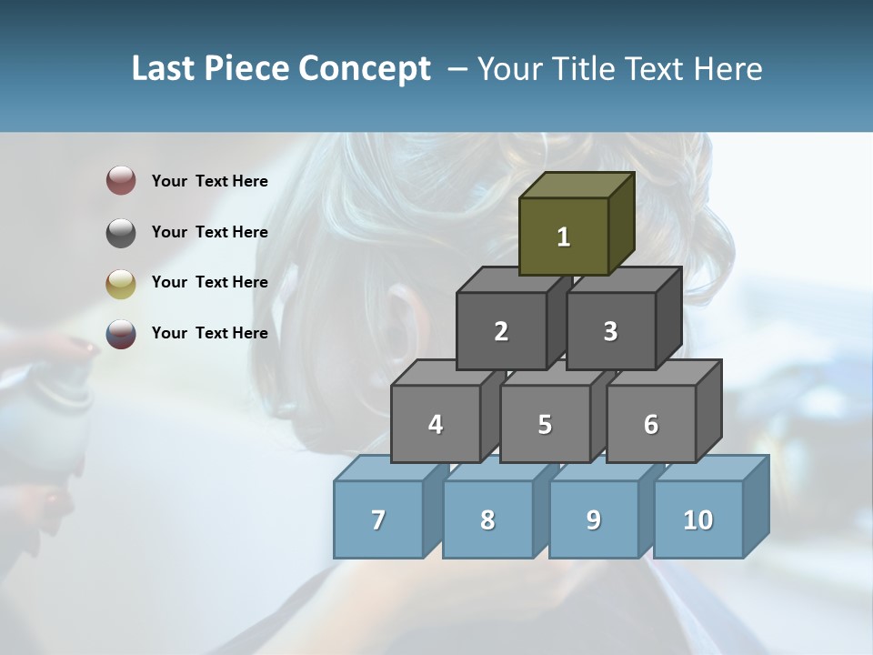 A Woman Getting Her Hair Styled By A Professional Hair Stylist PowerPoint Template