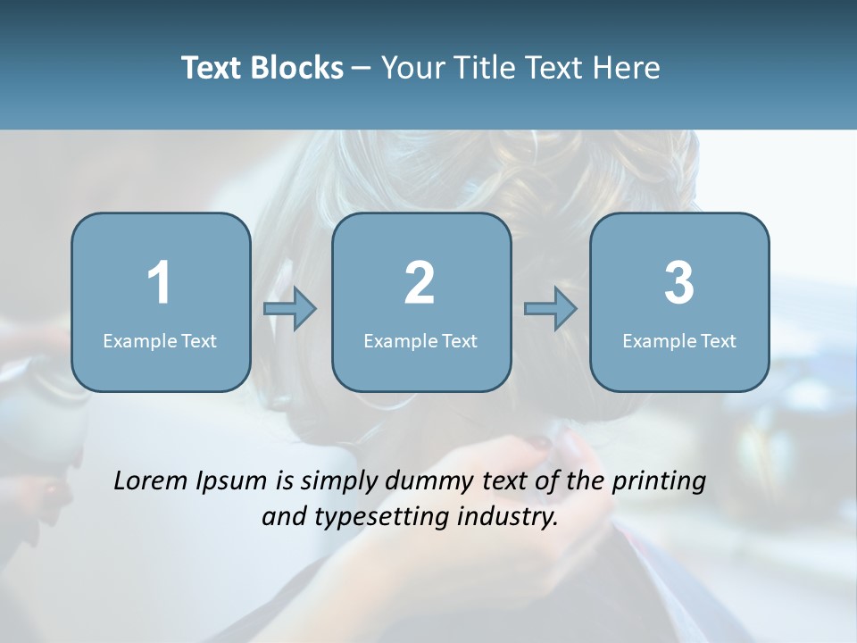 A Woman Getting Her Hair Styled By A Professional Hair Stylist PowerPoint Template