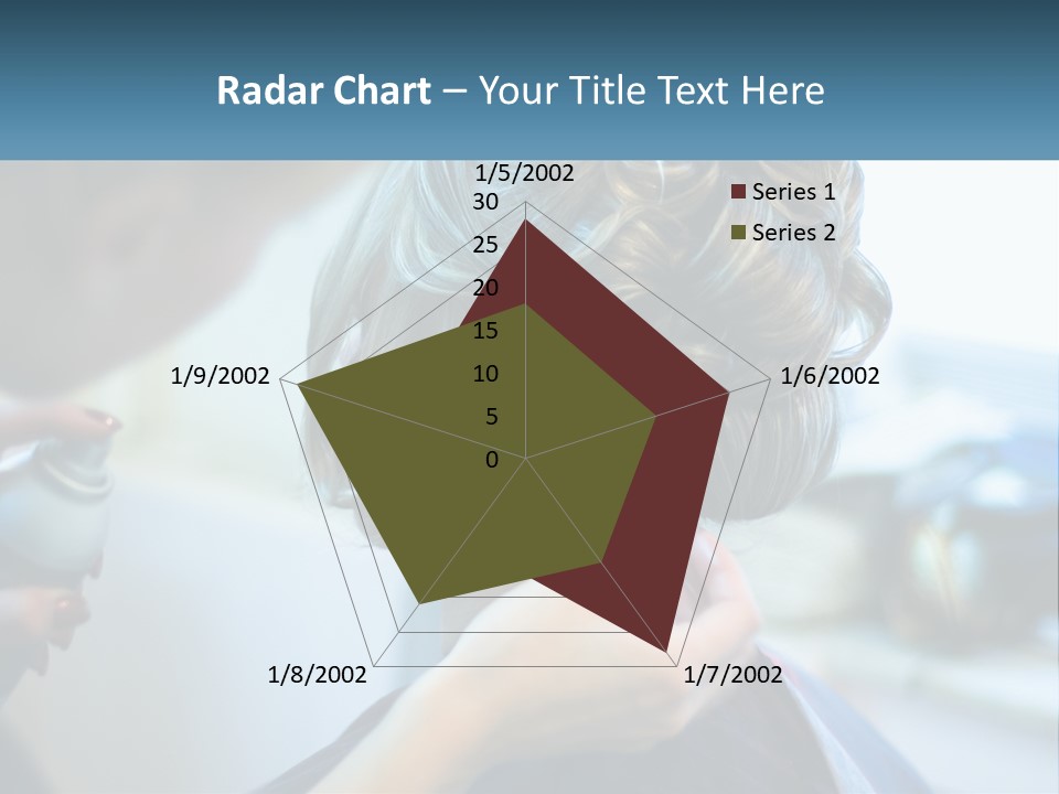 A Woman Getting Her Hair Styled By A Professional Hair Stylist PowerPoint Template