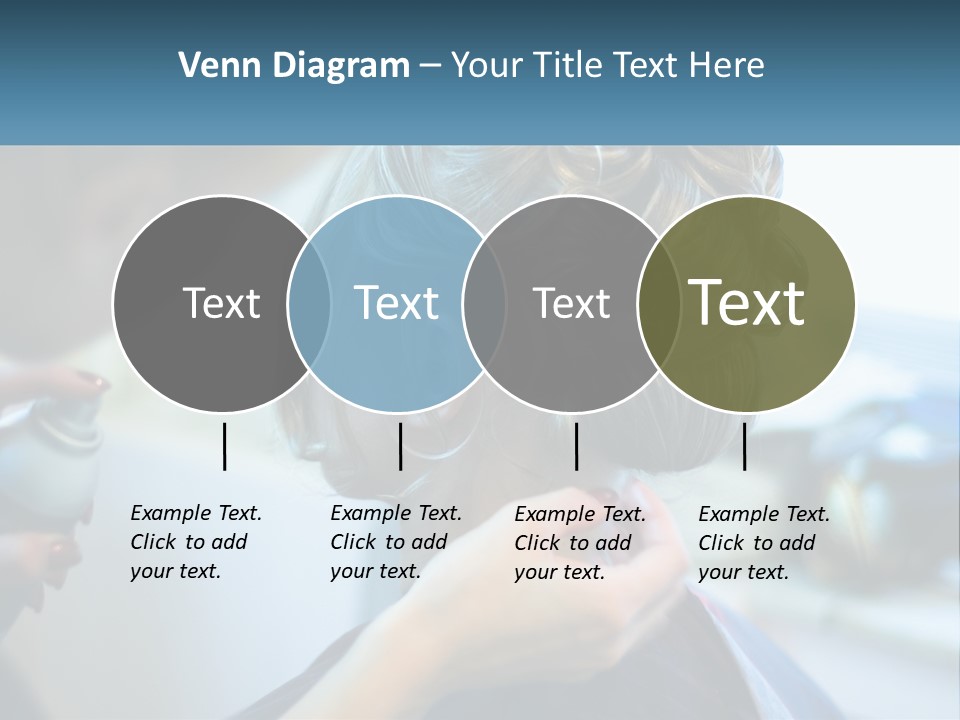 A Woman Getting Her Hair Styled By A Professional Hair Stylist PowerPoint Template