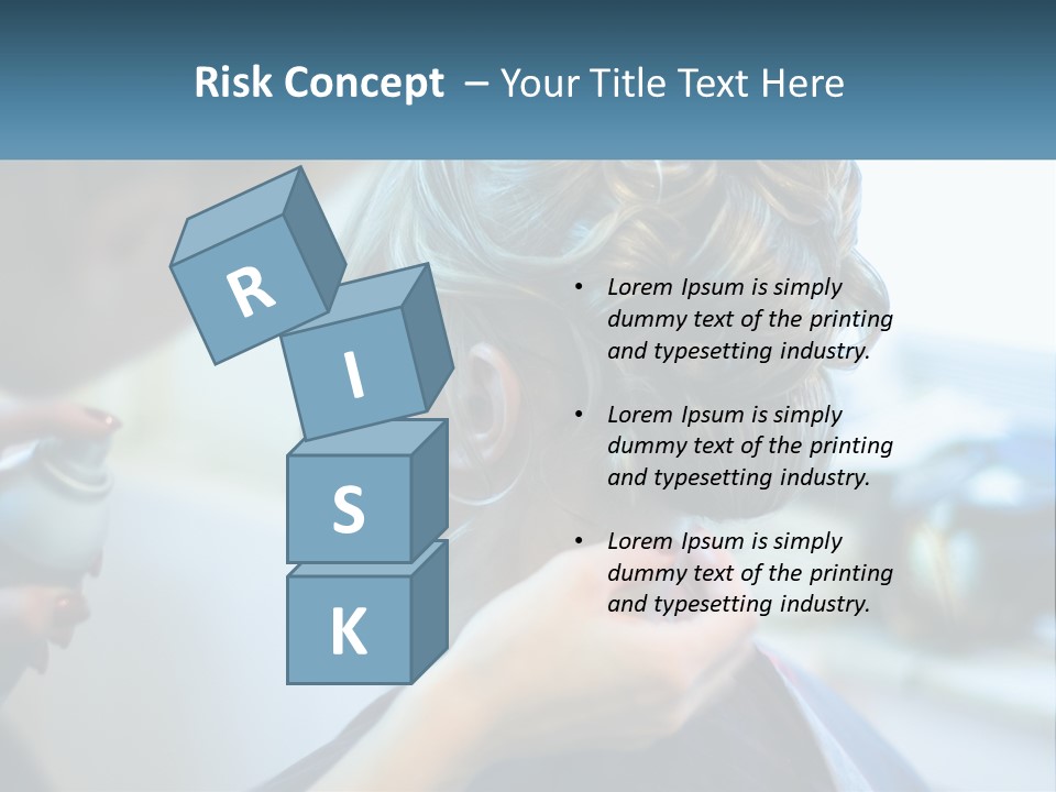 A Woman Getting Her Hair Styled By A Professional Hair Stylist PowerPoint Template