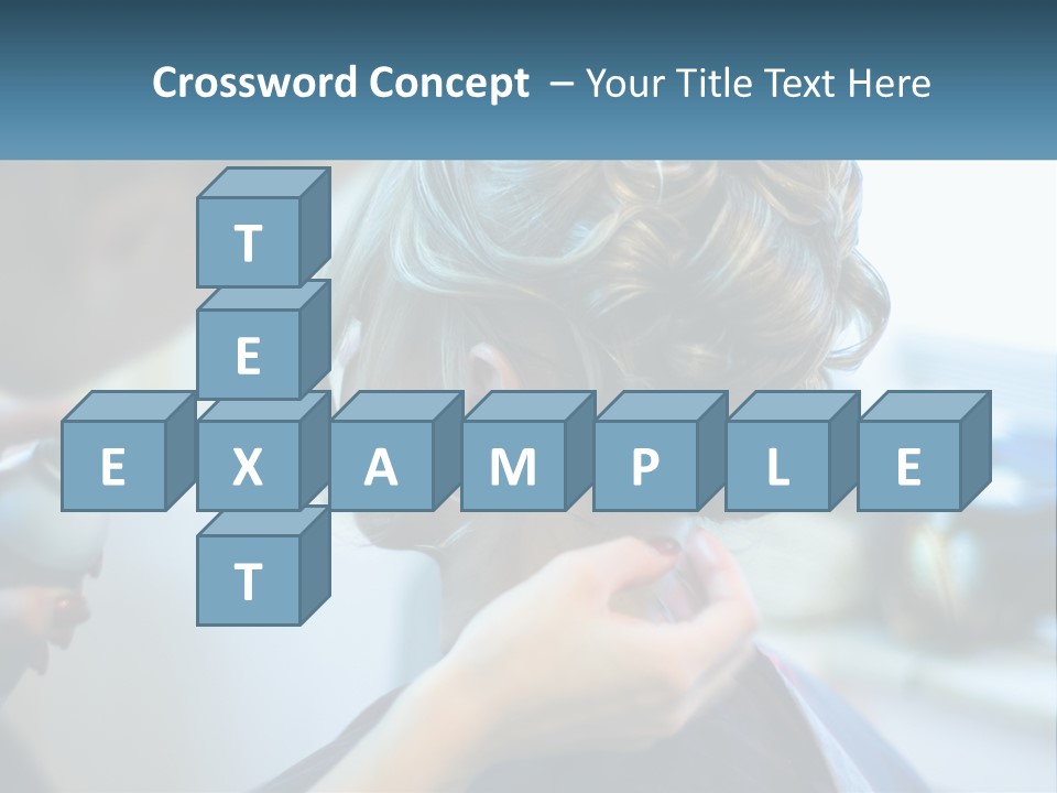 A Woman Getting Her Hair Styled By A Professional Hair Stylist PowerPoint Template