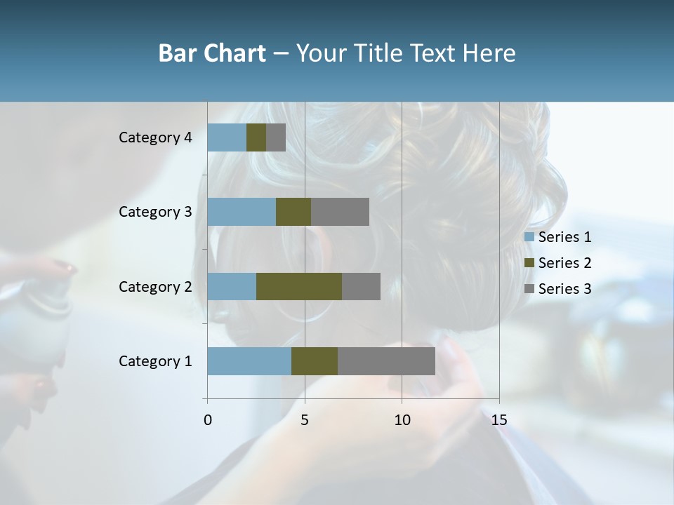 A Woman Getting Her Hair Styled By A Professional Hair Stylist PowerPoint Template