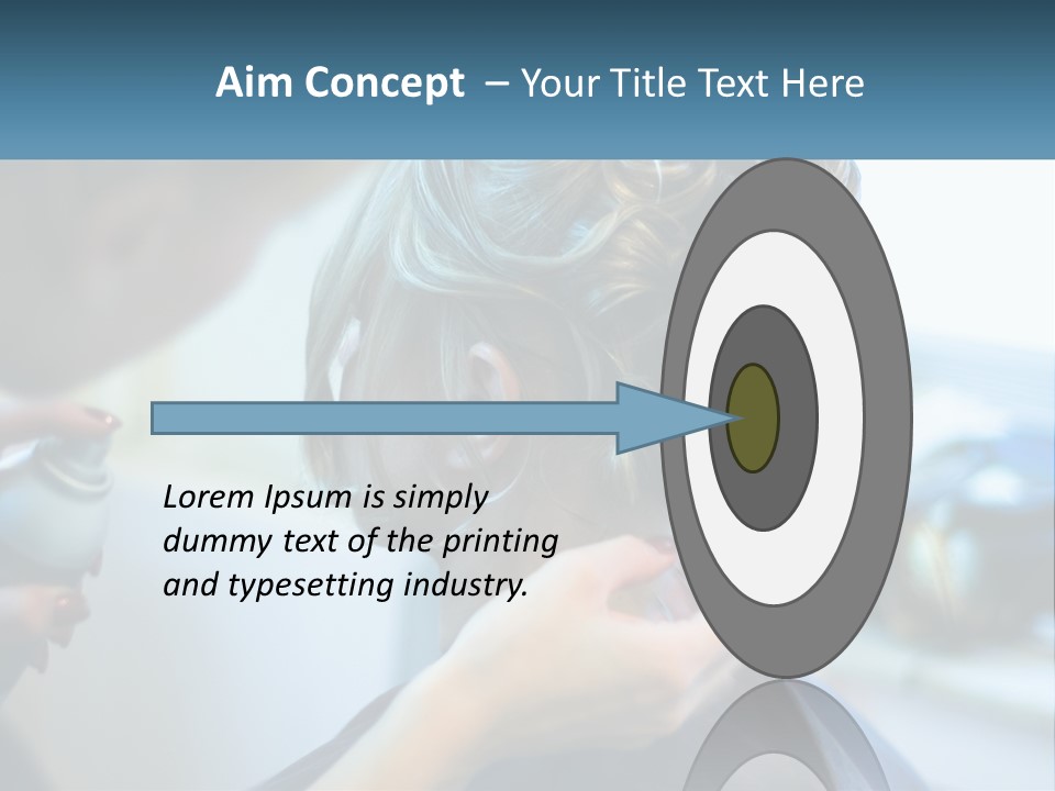 A Woman Getting Her Hair Styled By A Professional Hair Stylist PowerPoint Template