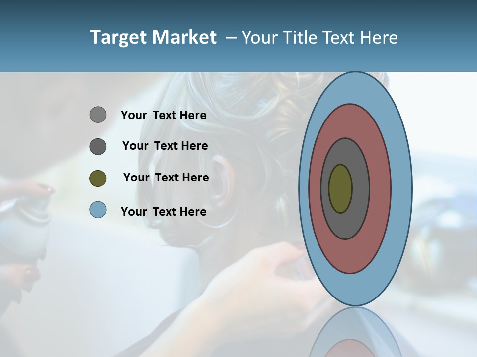 A Woman Getting Her Hair Styled By A Professional Hair Stylist PowerPoint Template