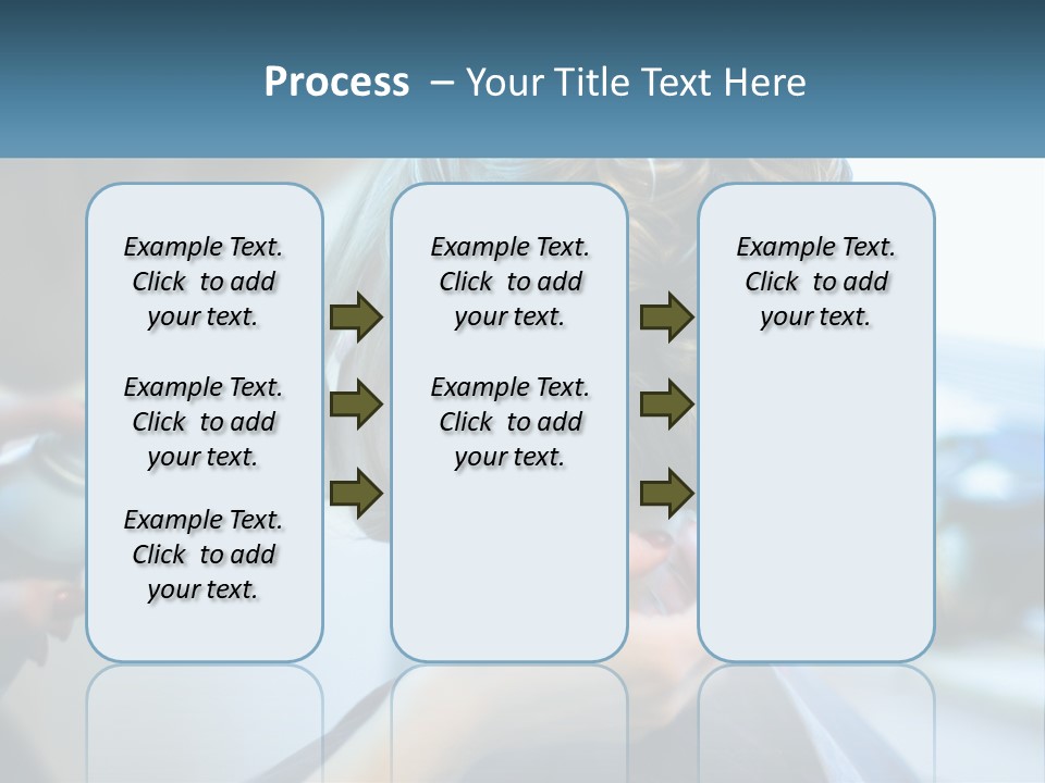 A Woman Getting Her Hair Styled By A Professional Hair Stylist PowerPoint Template