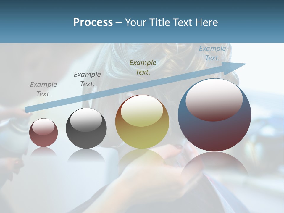 A Woman Getting Her Hair Styled By A Professional Hair Stylist PowerPoint Template