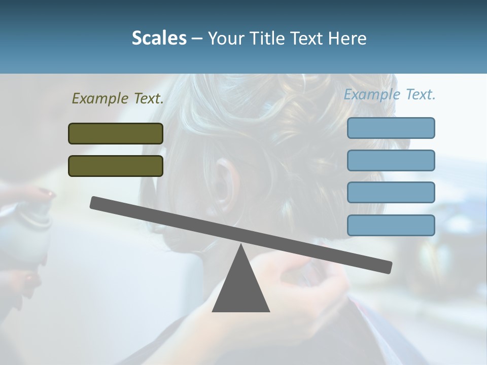 A Woman Getting Her Hair Styled By A Professional Hair Stylist PowerPoint Template