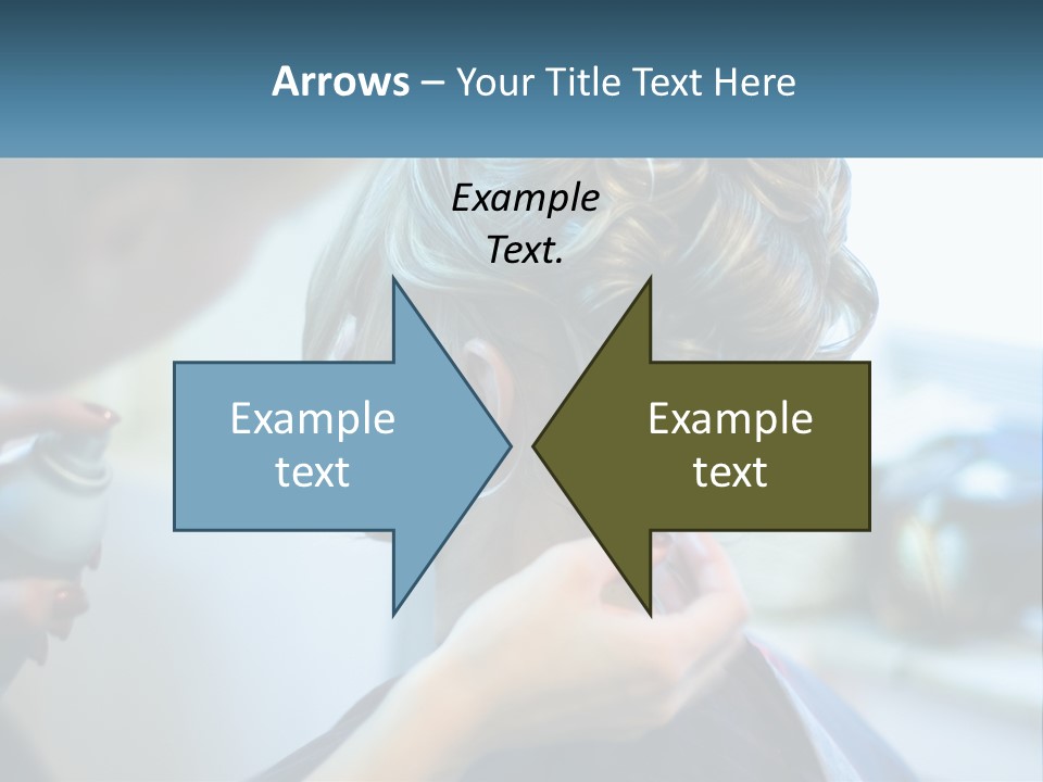 A Woman Getting Her Hair Styled By A Professional Hair Stylist PowerPoint Template