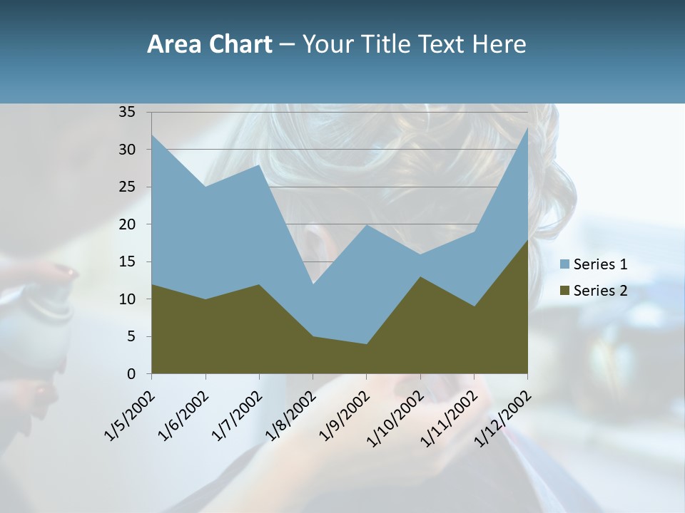 A Woman Getting Her Hair Styled By A Professional Hair Stylist PowerPoint Template