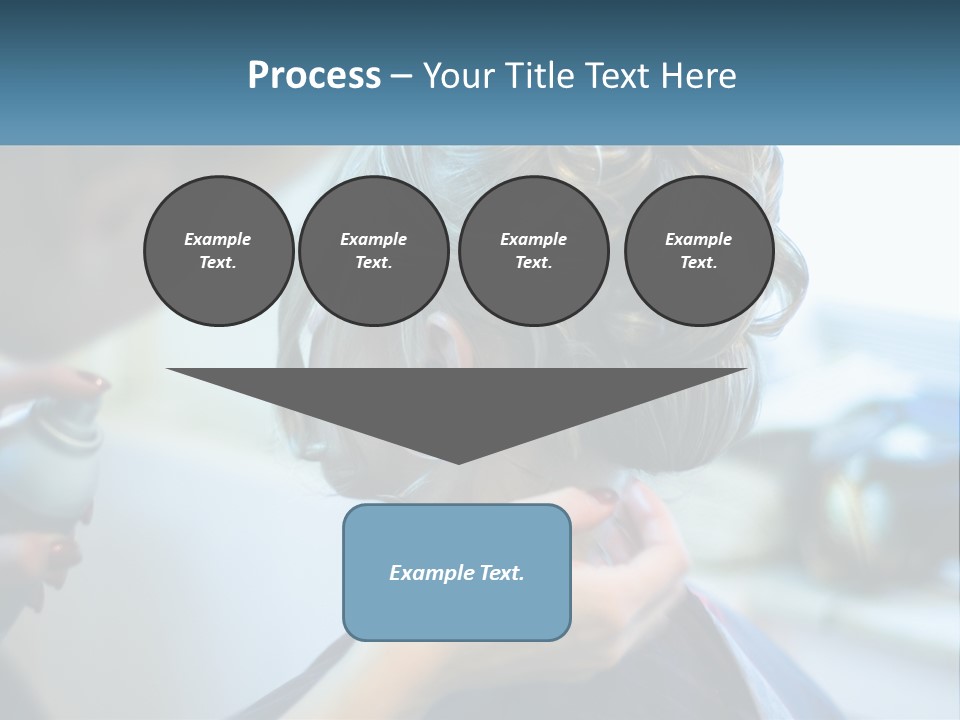 A Woman Getting Her Hair Styled By A Professional Hair Stylist PowerPoint Template