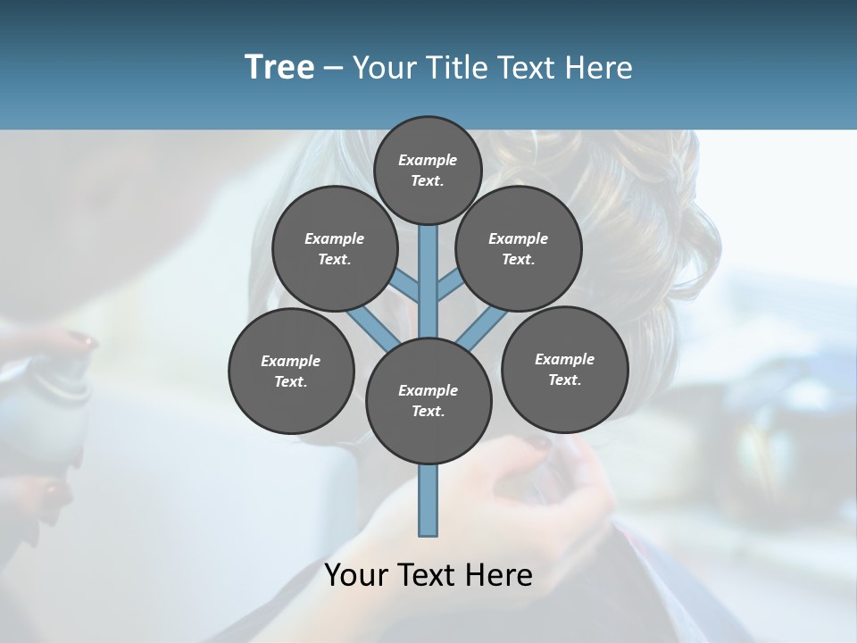 A Woman Getting Her Hair Styled By A Professional Hair Stylist PowerPoint Template