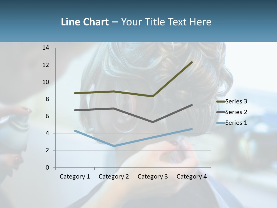 A Woman Getting Her Hair Styled By A Professional Hair Stylist PowerPoint Template