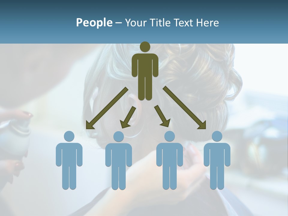 A Woman Getting Her Hair Styled By A Professional Hair Stylist PowerPoint Template