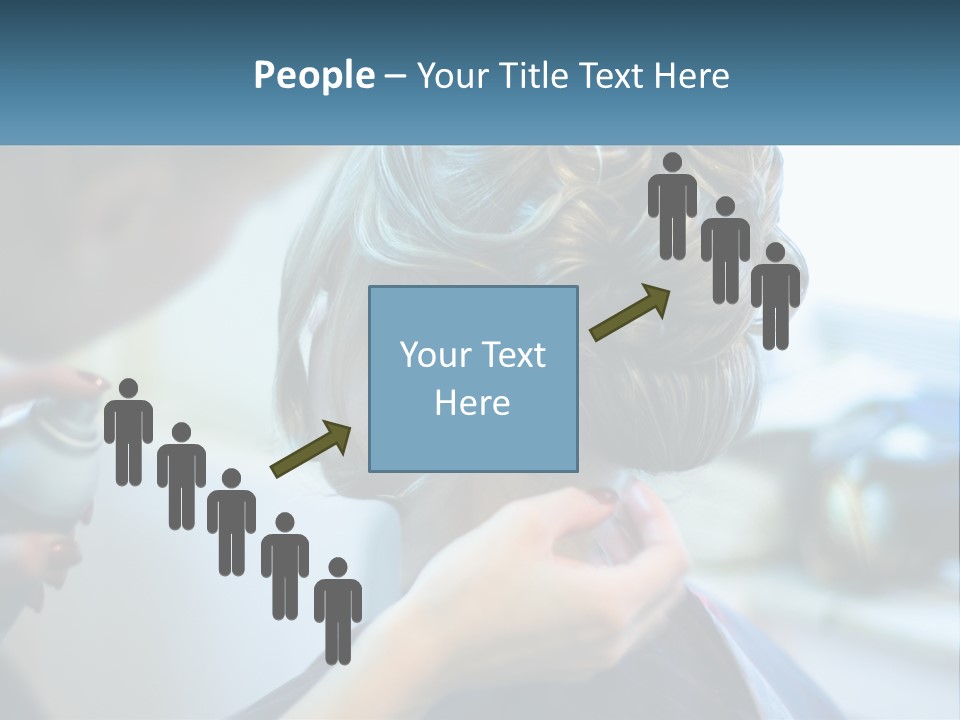 A Woman Getting Her Hair Styled By A Professional Hair Stylist PowerPoint Template