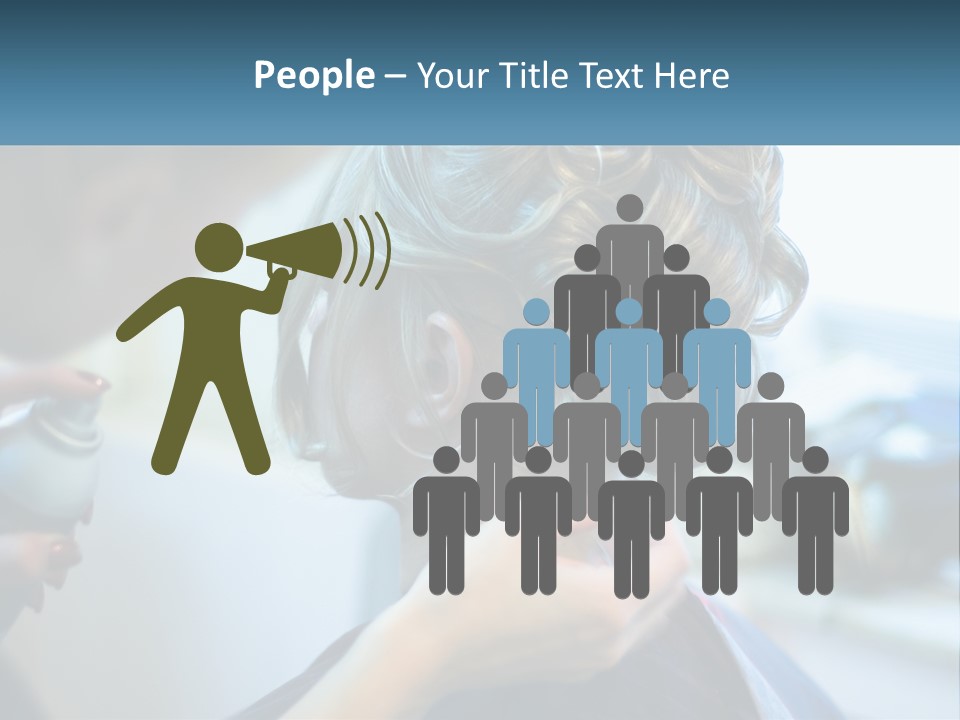 A Woman Getting Her Hair Styled By A Professional Hair Stylist PowerPoint Template