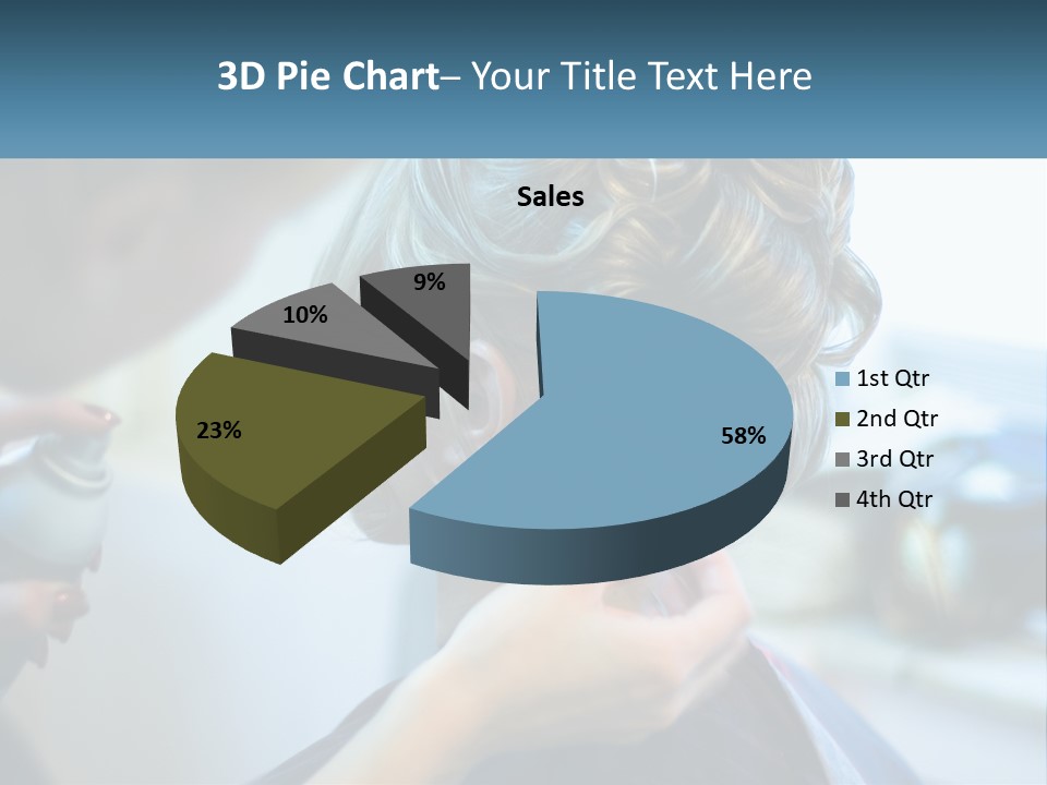 A Woman Getting Her Hair Styled By A Professional Hair Stylist PowerPoint Template