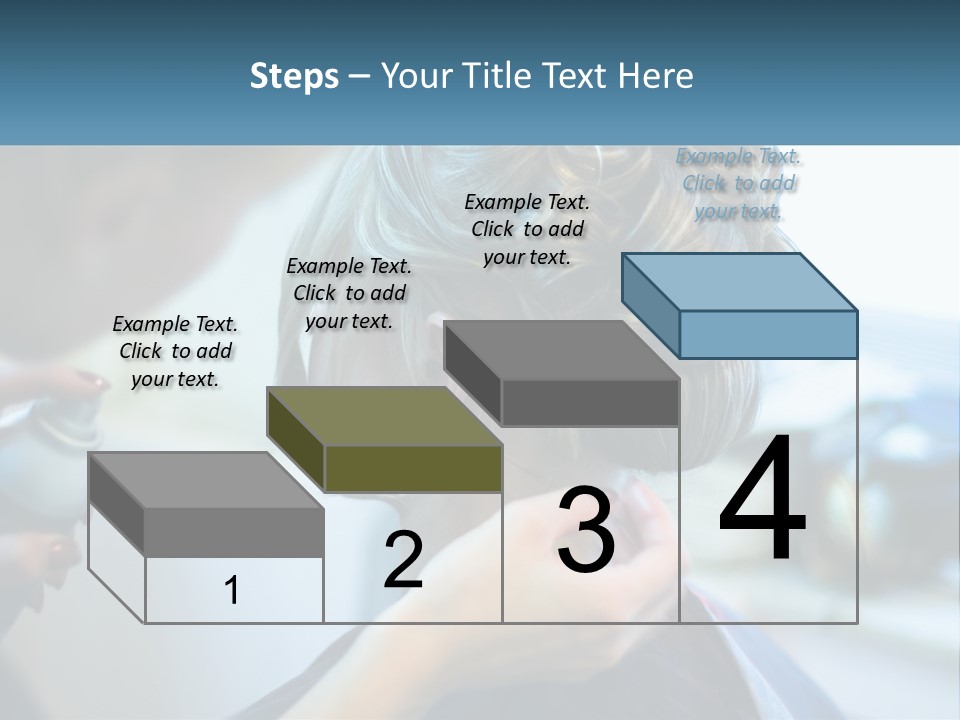 A Woman Getting Her Hair Styled By A Professional Hair Stylist PowerPoint Template