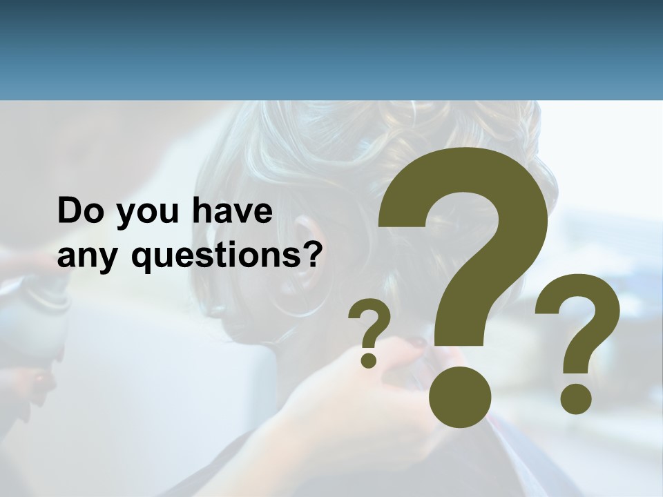 A Woman Getting Her Hair Styled By A Professional Hair Stylist PowerPoint Template