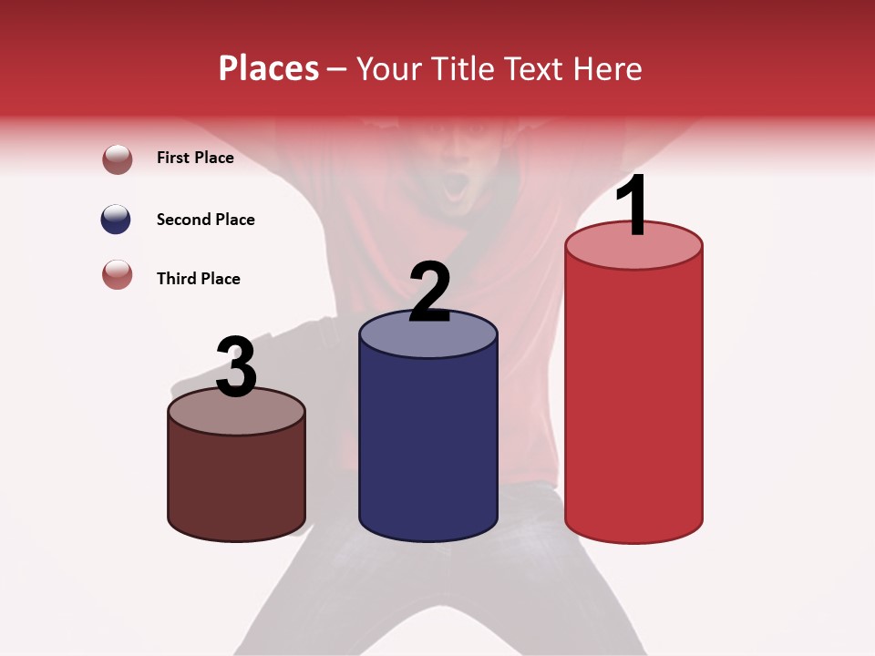 A Man With His Arms In The Air PowerPoint Template