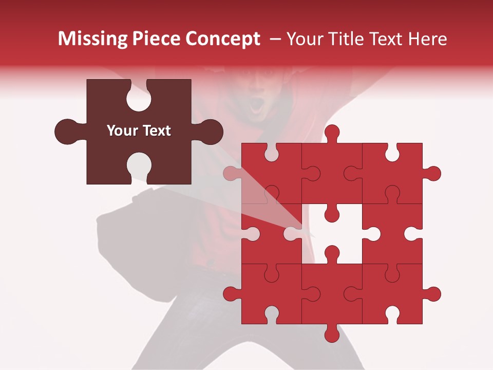 A Man With His Arms In The Air PowerPoint Template