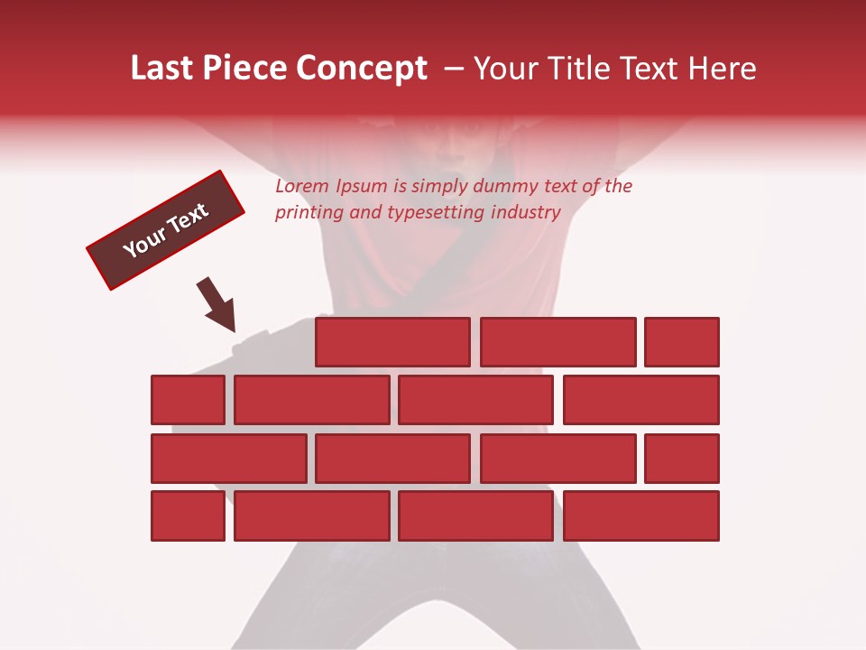 A Man With His Arms In The Air PowerPoint Template