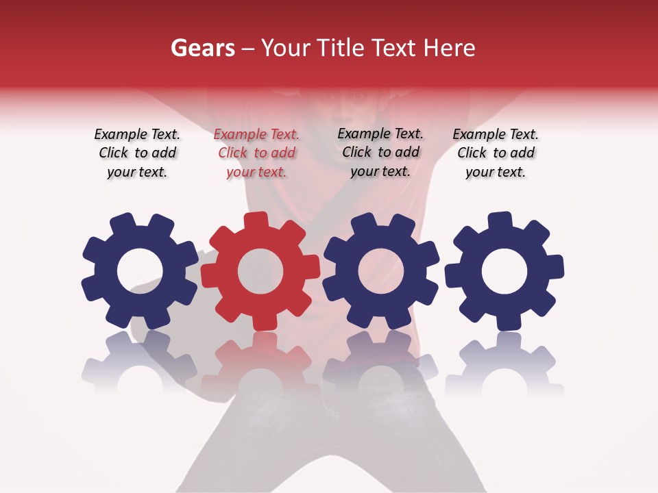 A Man With His Arms In The Air PowerPoint Template