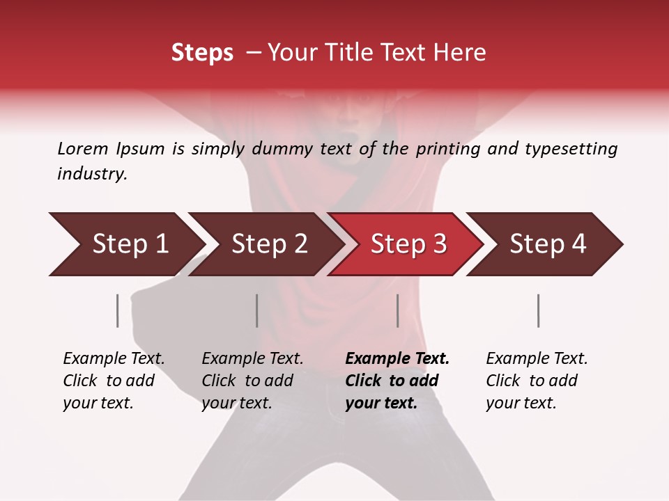A Man With His Arms In The Air PowerPoint Template