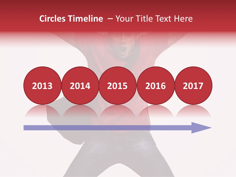 A Man With His Arms In The Air PowerPoint Template