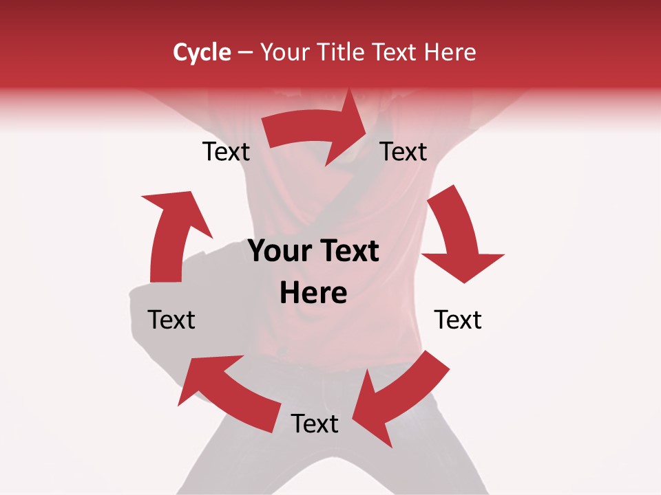 A Man With His Arms In The Air PowerPoint Template