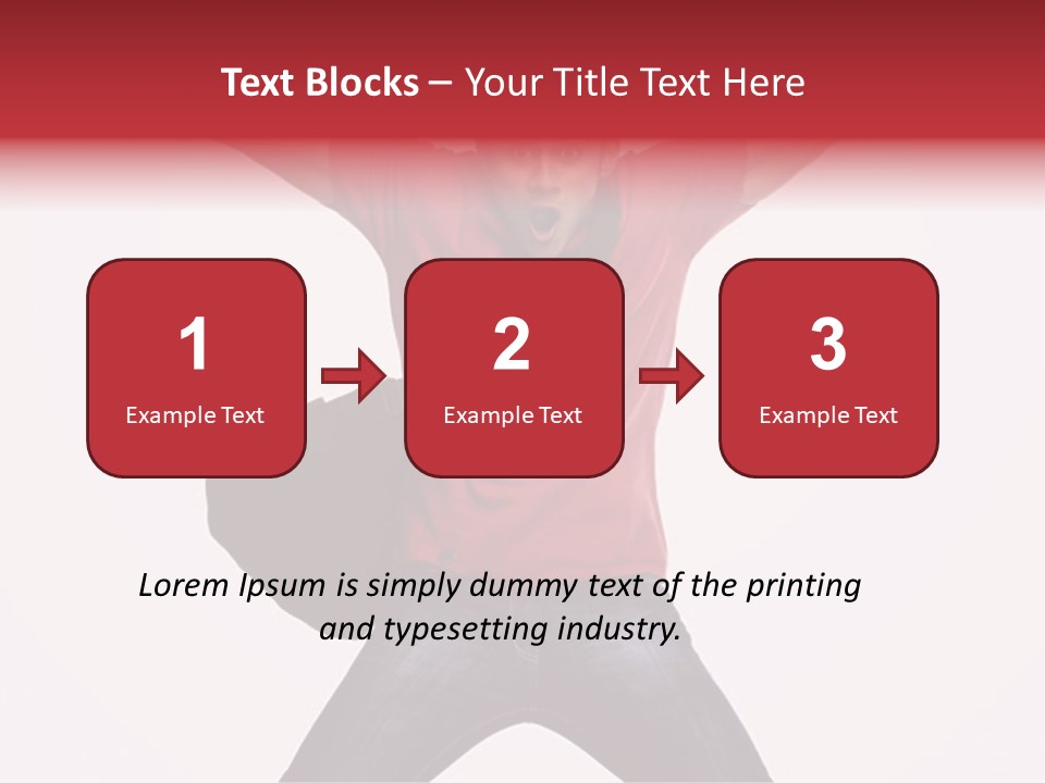 A Man With His Arms In The Air PowerPoint Template