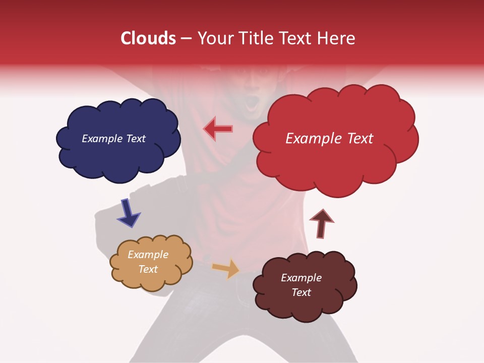 A Man With His Arms In The Air PowerPoint Template