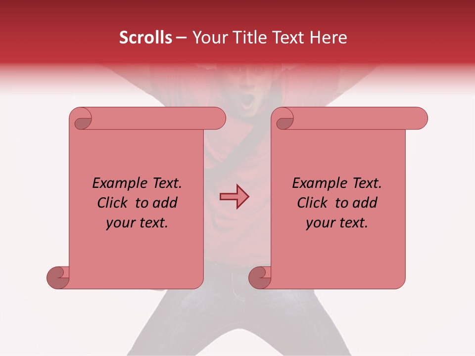 A Man With His Arms In The Air PowerPoint Template