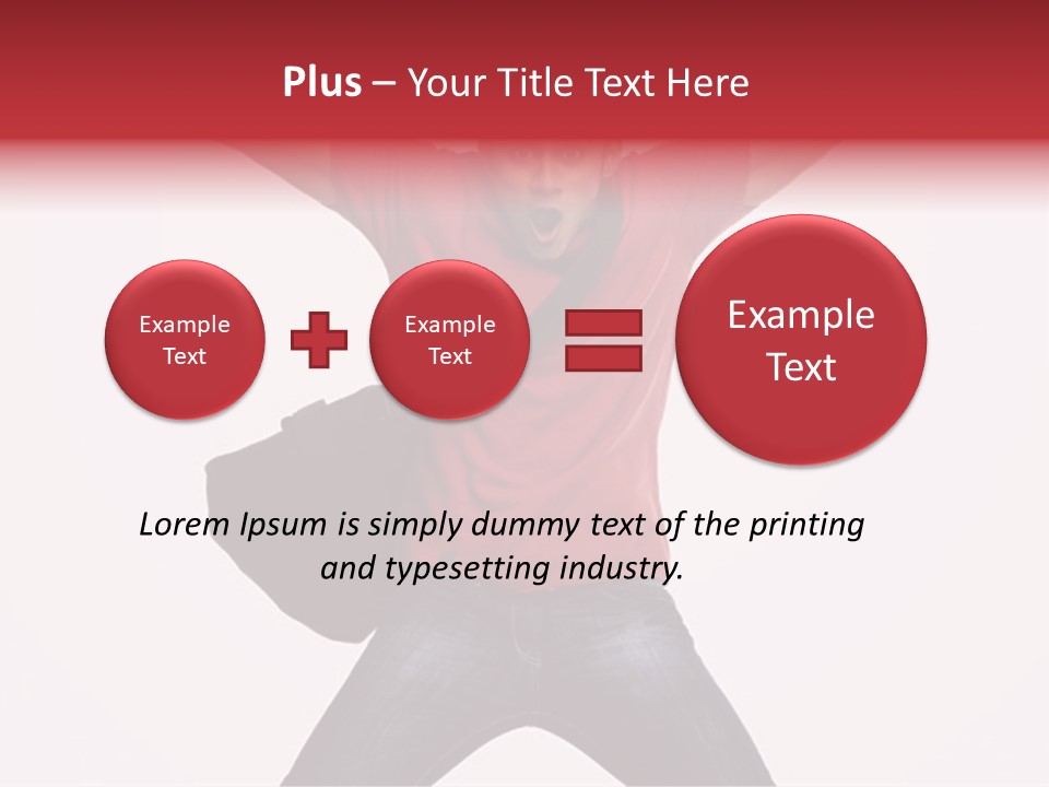 A Man With His Arms In The Air PowerPoint Template