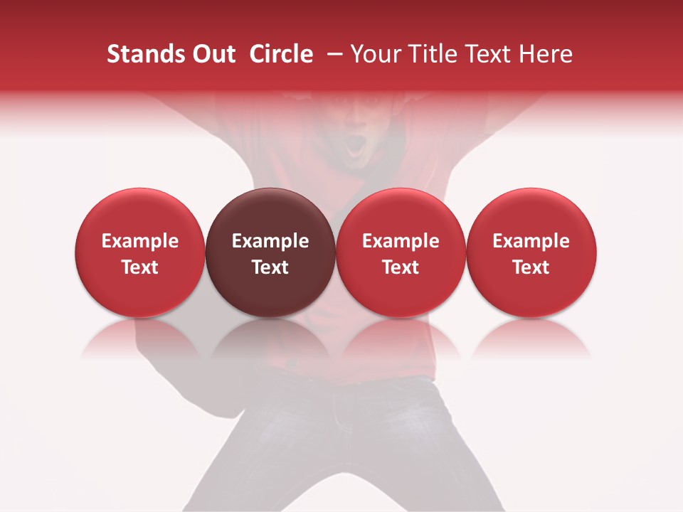 A Man With His Arms In The Air PowerPoint Template