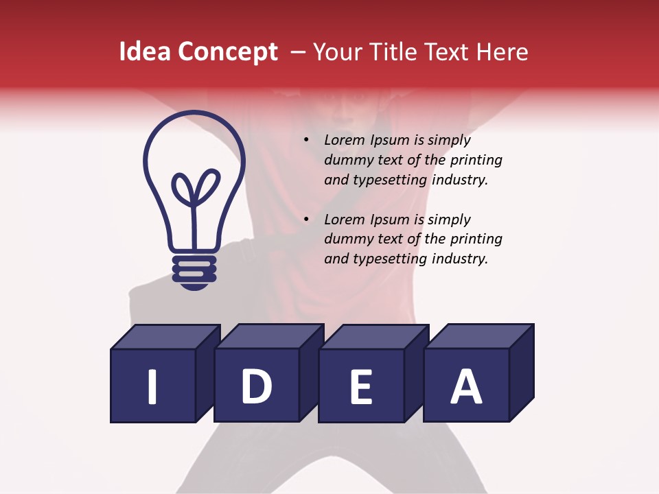 A Man With His Arms In The Air PowerPoint Template