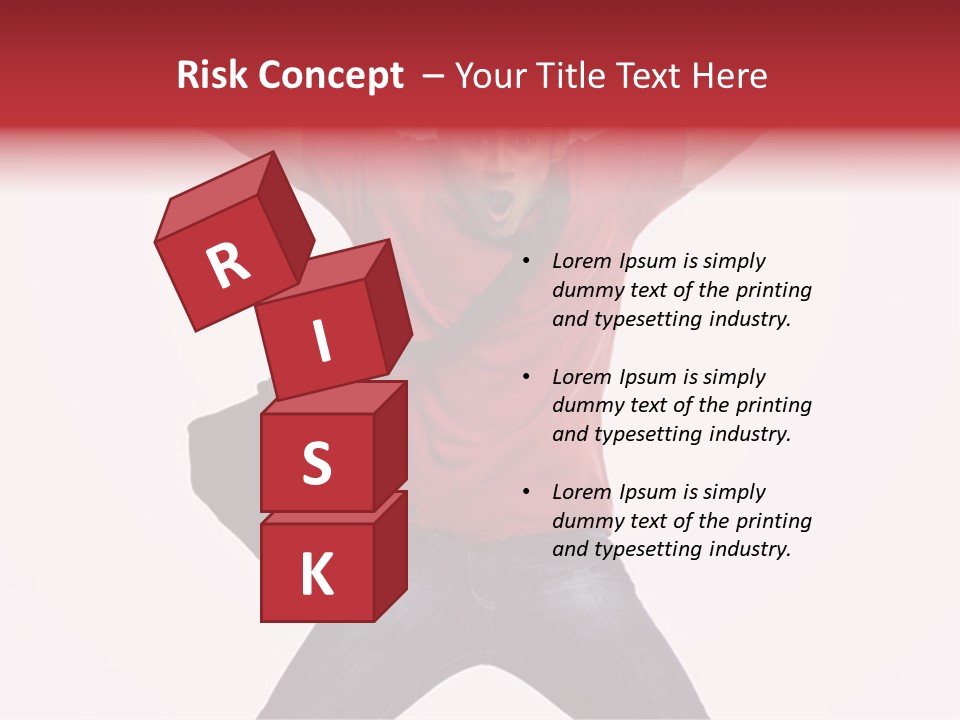 A Man With His Arms In The Air PowerPoint Template