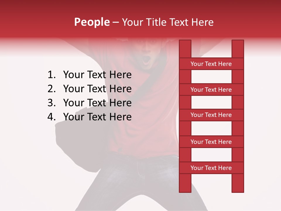 A Man With His Arms In The Air PowerPoint Template