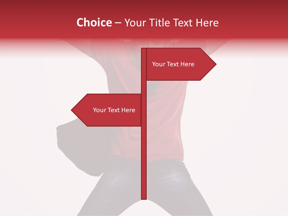 A Man With His Arms In The Air PowerPoint Template