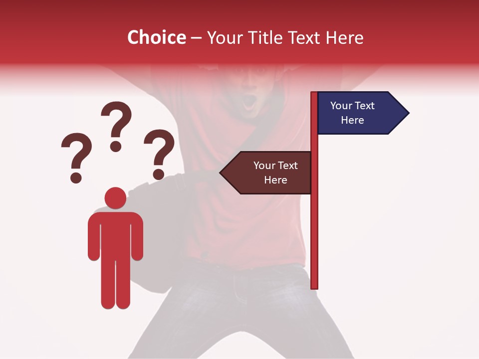 A Man With His Arms In The Air PowerPoint Template