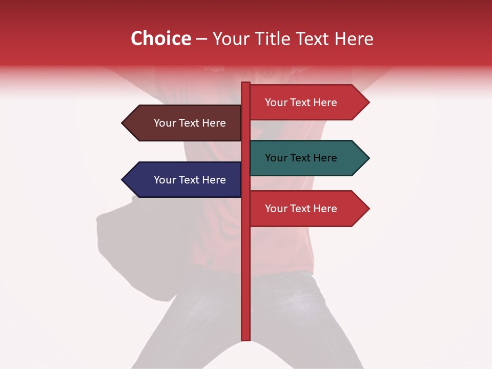 A Man With His Arms In The Air PowerPoint Template