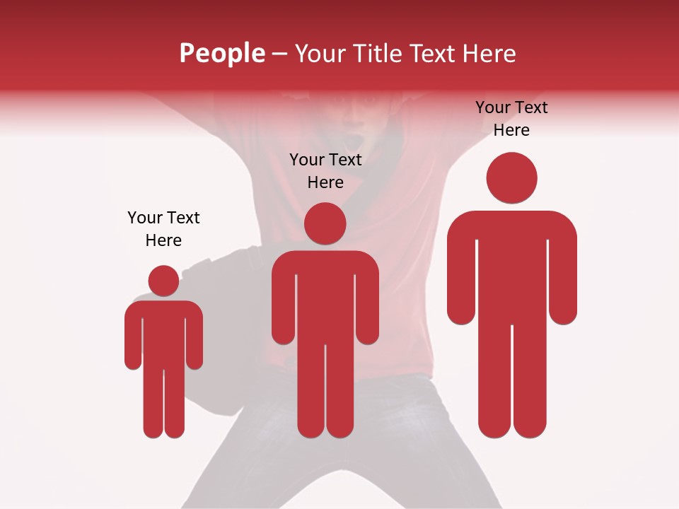 A Man With His Arms In The Air PowerPoint Template