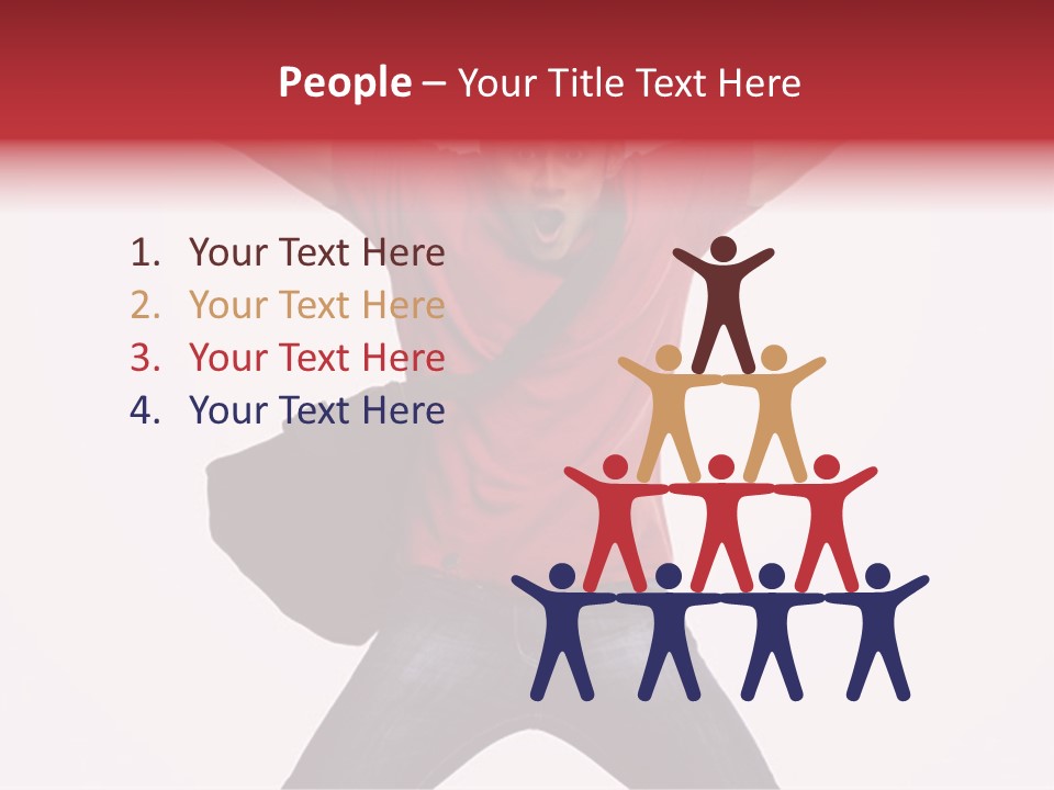 A Man With His Arms In The Air PowerPoint Template