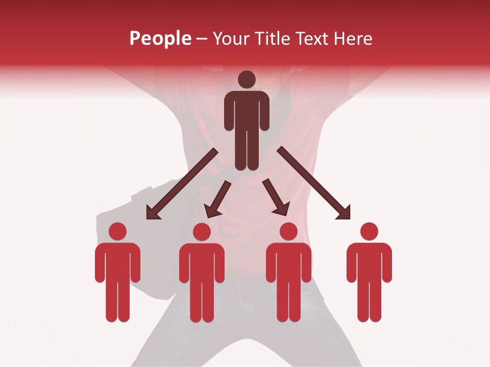 A Man With His Arms In The Air PowerPoint Template