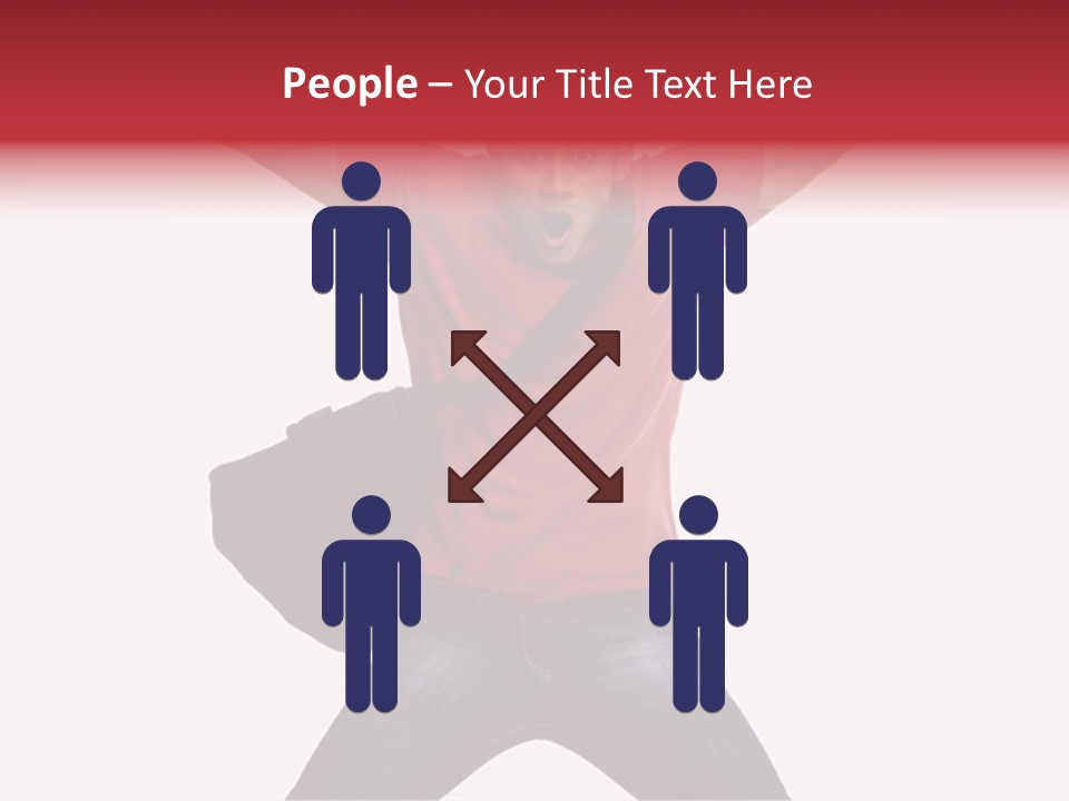 A Man With His Arms In The Air PowerPoint Template