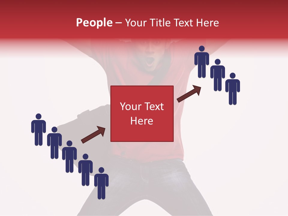 A Man With His Arms In The Air PowerPoint Template